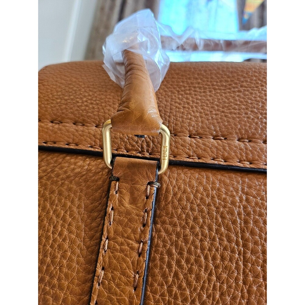 FENDI Large Selleria Linda Bag, orange brown, NEW - Picture 6 of 16